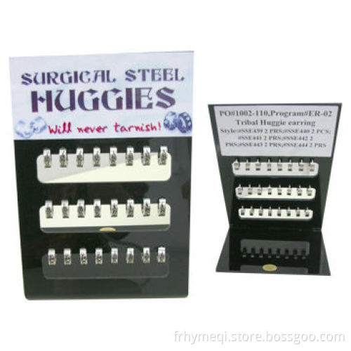 Tribal surgical steel huggies stud earring